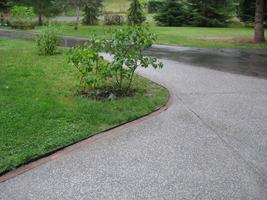 concrete pad brick border 2010